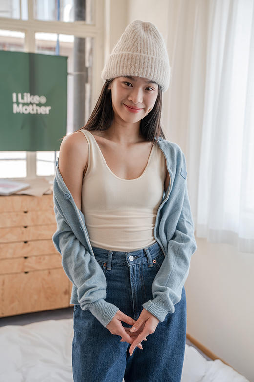 靴下物羽毛蛋白打底保暖背心女发热春秋季薄款内搭吊带基础款 商品图5