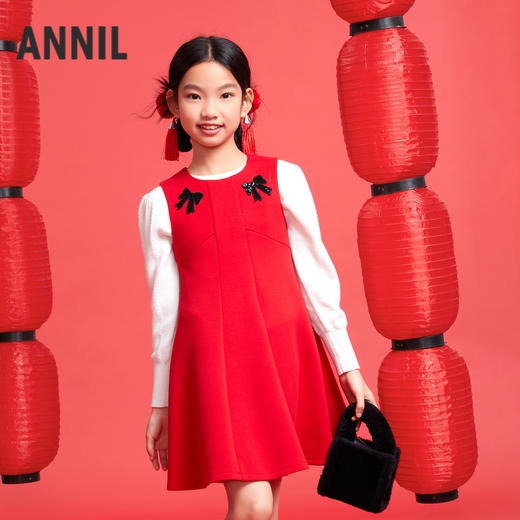 【实体店同款】女童无袖连衣裙春季新款安奈儿童装AG513529 商品图2