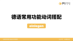 德语常用功能动词搭配第7讲 - einlegen