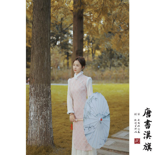 【暮秋色】日常毛绒领保暖冬季旗袍文艺清新改良新中式 商品图4