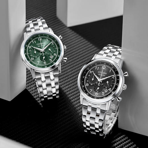 西铁城/CITIZEN光动能系列多功能不锈钢商务男表CA4630-53X 商品图7