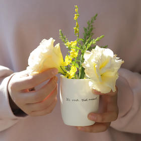 【新版】Eryu Ceramics耳语陶瓷工作室 褶皱系列 文字 杯