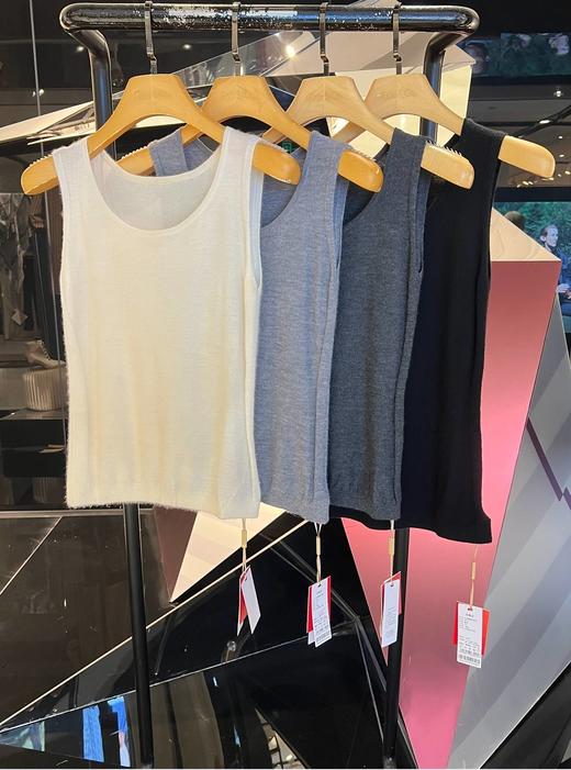 女士圆领精纺羊绒背心 商品图0