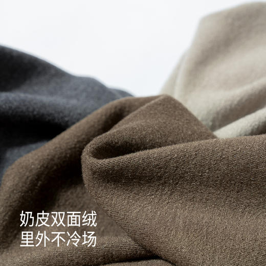 靴下物美雅碧磨毛带胸垫保暖内衣女秋冬长袖打底衫女士基础上衣 商品图3