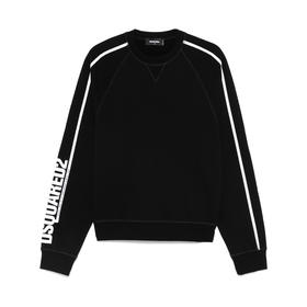 DSQUARED2 男士字母徽标印花棉质长袖卫衣 黑色 S71GU0712 S25516 900