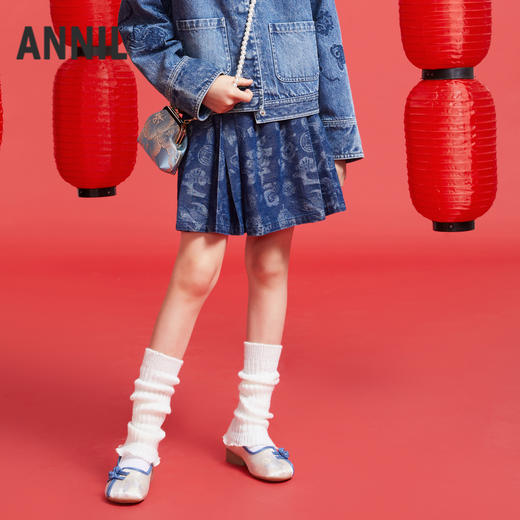 女童牛仔半裙春季新款安奈儿童装实体店同款AG513526 商品图1