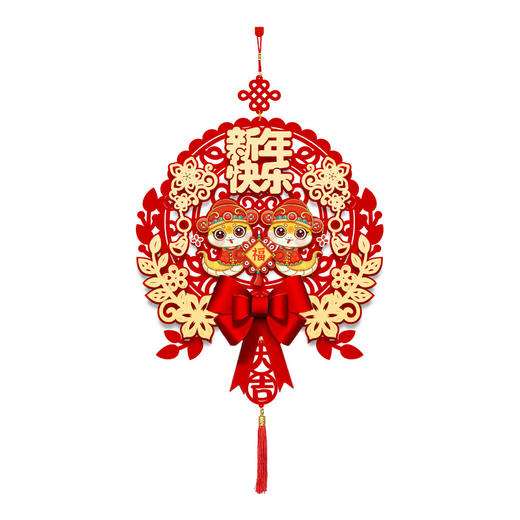 【新年磁吸对联】2025年新款春联蛇年装饰 福字门贴 过年春节入户门挂饰  商品图4