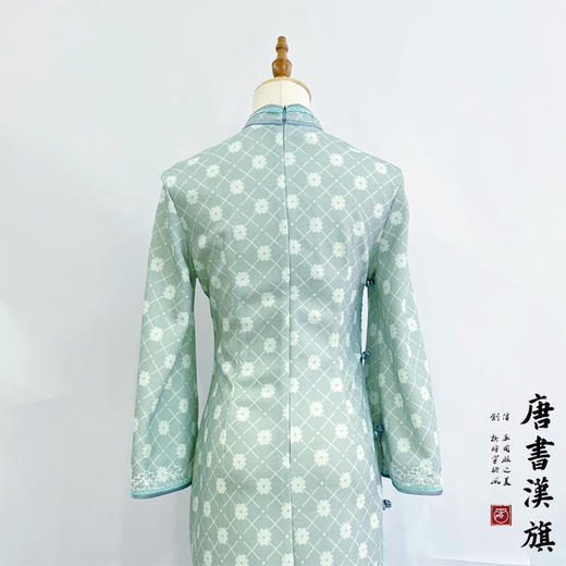 【月 白】古法倒大袖旗袍秋冬复古民国风轻盈日常改良新中式 商品图5