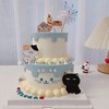 6+4小双层历史是一群喵卡通蛋糕-低糖处理无添加 商品缩略图0