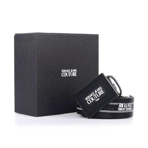 【超惠秒】Versace 范思哲 男士方形字母logo板扣真皮腰带 98574 商品图11