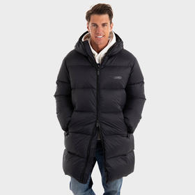 DSQUARED2 男士字母徽标印花连帽绗缝羽绒服 黑色 S71AA0464 D35093 900