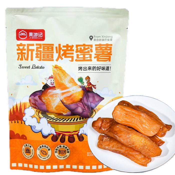 果游记新疆烤蜜薯328g/袋 配料干净低脂健康小零食