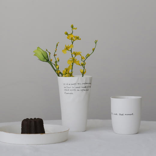【新版】Eryu Ceramics耳语陶瓷工作室 褶皱系列 文字 杯 商品图3