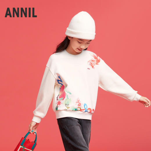 女童圆领长袖卫衣春季新款安奈儿童装实体店同款AG511562 商品图1