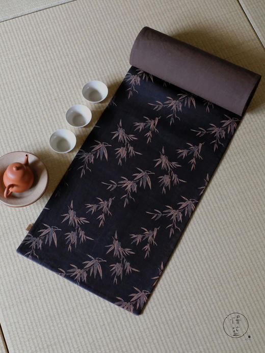 慢蓝长款香云纱茶席 260*28cm 商品图11