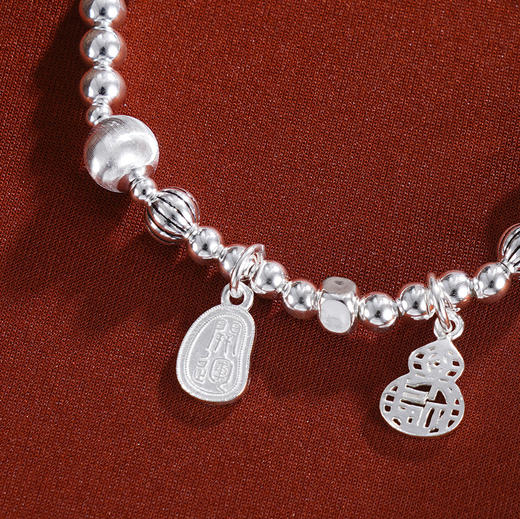 子佩集S925银【福禄成双】手串【TSB0001-42】纯银手链葫芦2411 商品图2