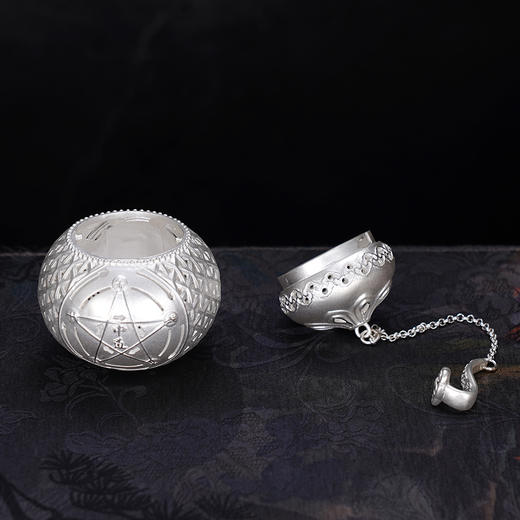 子佩集S999银【福缘宝藏】茶包【CP245】纯银茶具可打开2411 商品图3