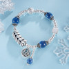 子佩集S925银【岁岁福生】手串【TSB0001-39】纯银手链糖心玛瑙麦穗福字蓝2411 商品缩略图1