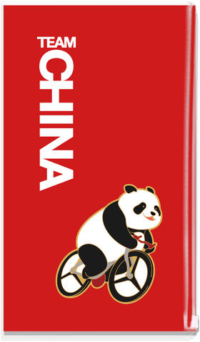 TEAM CHINA熊猫可收纳环保笔记本A6-自行车