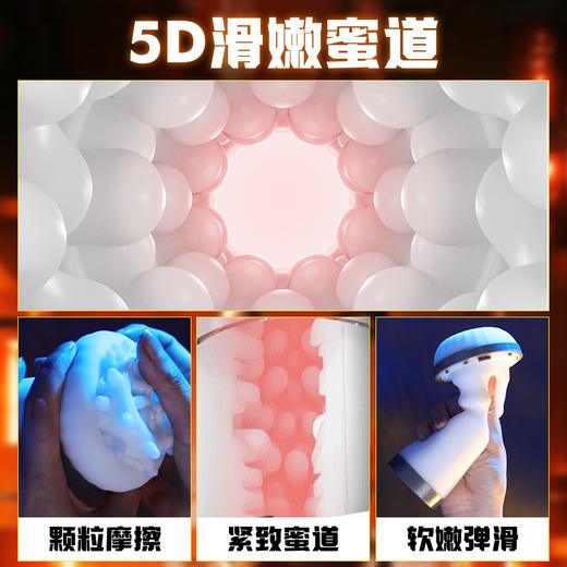 杰士邦暴风姬飞机杯自动伸缩夹吸加温男用自慰器 商品图2