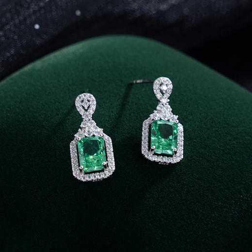 子佩集S925银【绿色邂逅】耳钉【YEH-2060106】纯银时尚锆石2411 商品图2