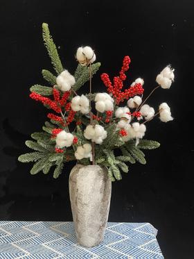 圣诞节冬青诺贝松棉花套餐