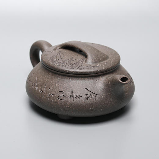 国高工何觅出品原矿青灰泥易瓢紫砂壶 商品图2