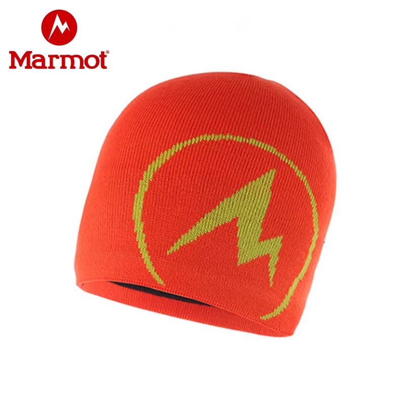 Marmot/土拨鼠户外休闲男女通款防寒保暖毛线帽情侣加长款针织帽
