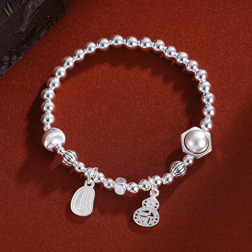 子佩集S925银【福禄成双】手串【TSB0001-42】纯银手链葫芦2411 商品图1