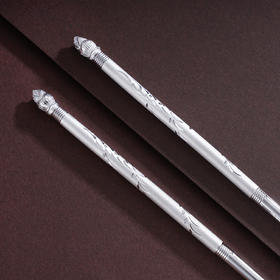 子佩集S999银【莲世清欢】筷子摆件【YH06600013-11】纯银餐具2411