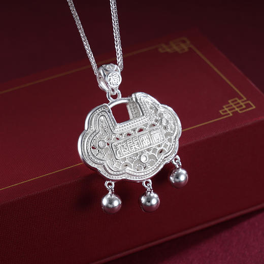 子佩集S990银【富贵祥凤】套链【CMSTL006】纯银儿童项链2411 商品图2