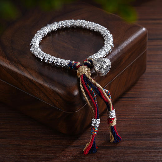 子佩集S999银【算你最棒】手串【SC001208】纯银手链串珠钱串手链腰缠万贯盘缠盘缠2411 商品图4