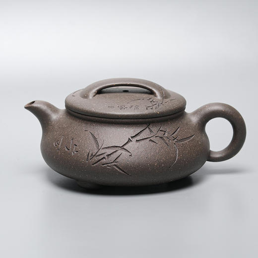 国高工何觅出品原矿青灰泥易瓢紫砂壶 商品图0
