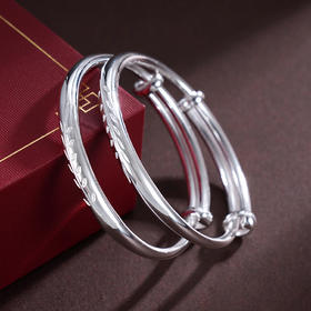 子佩集S999银【希望之叶】童镯【WT000019】纯银儿童麦穗2411