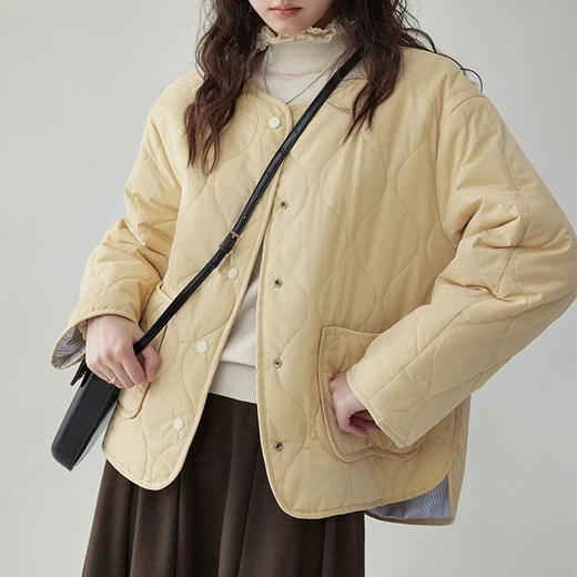 裁缝学苑AQ394日系两面穿菱格圆领短款棉服纸样女装面包服外套服装打板 商品图4