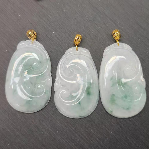 玉美人菲菲*21821 18K翡翠如意吊坠*多样性发一 商品图0