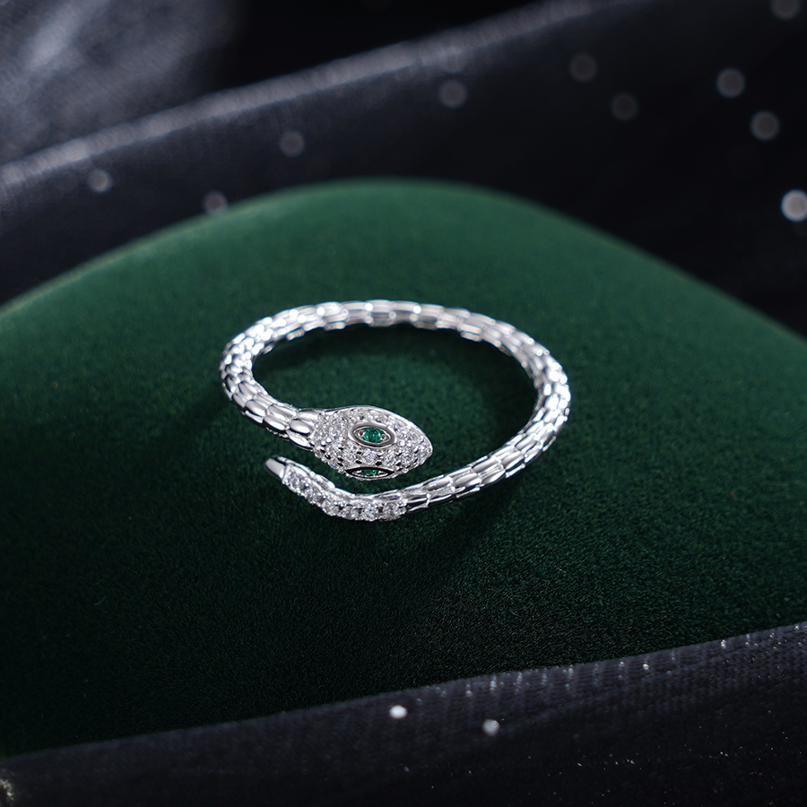 子佩集S925银【碧眼灵蛇】戒指【JL070511】纯银时尚2411