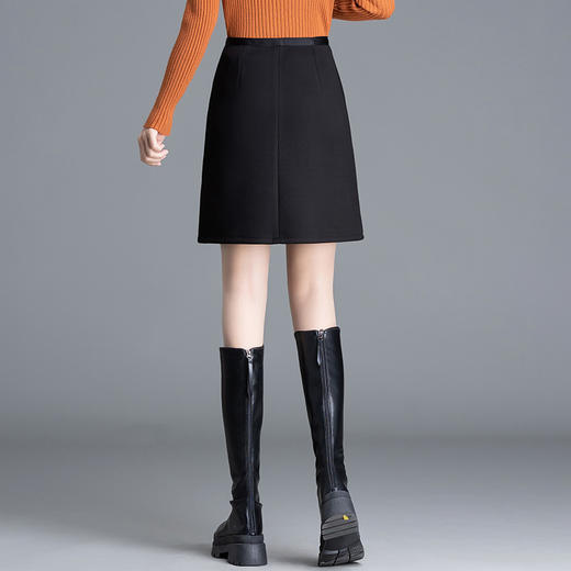 简约修身加绒加厚，通勤时尚A字裙洋气半身裙MYX-HY-99351-L 商品图2