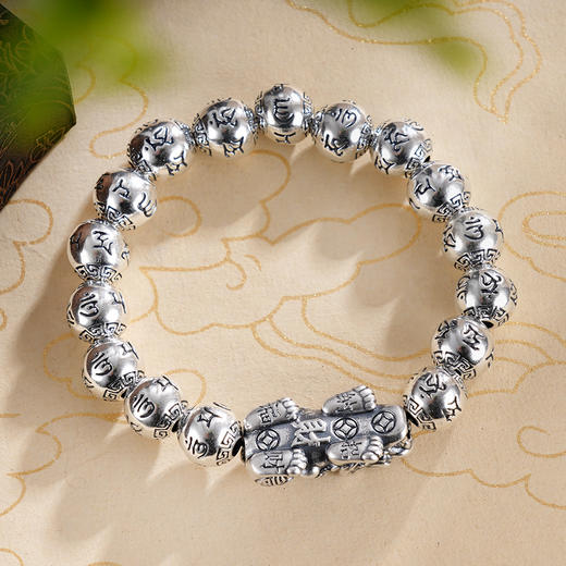 子佩集S999银【貔貅之护】手串【SC001212】纯银手链仿古2411 商品图3