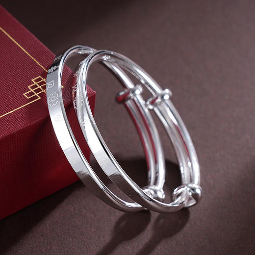 子佩集S999银【宝贝快乐】童镯【WT000249】纯银儿童2411 商品图4