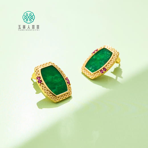 玉美人菲菲#S925翡翠耳钉约17*13mm-多样性发一 商品图0