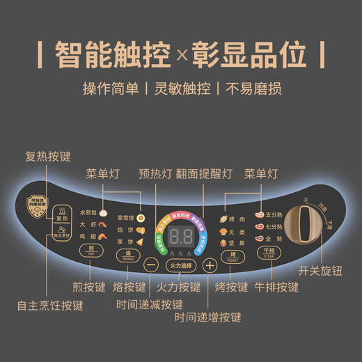 【小家电】利仁电饼铛家用上下双盘可拆洗煎烤机双面加热电饼档加深加大烤盘煎饼锅烙饼锅三明治早餐机电饼锅 HF 商品图4