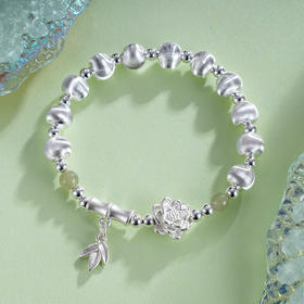 子佩集S999银【清莲雅韵】手串【SC001200】纯银手链绿色2411