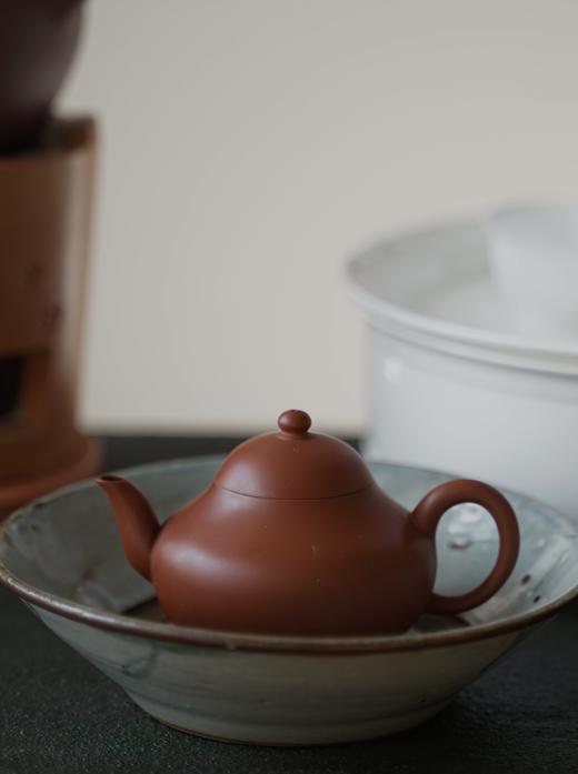 清如许｜潮州工夫茶器皿 砂铫壶 副榜炉 80年代老壶承盘 骨瓷茶船 蛋壳杯 商品图2