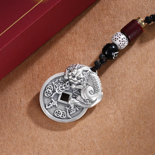 子佩集S999银【衔财献瑞】钥匙扣【HSYSK002】纯银小摆件原创作品2411 商品图2