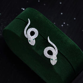 子佩集S925银【碧眼灵蛇】耳钉【YEH-2447106】纯银时尚2411