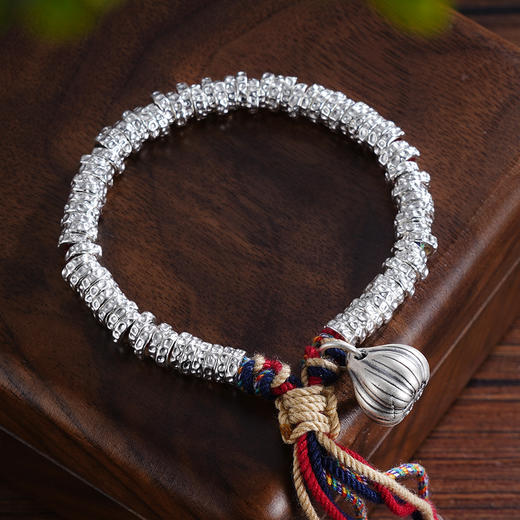 子佩集S999银【算你最棒】手串【SC001208】纯银手链串珠钱串手链腰缠万贯盘缠盘缠2411 商品图0