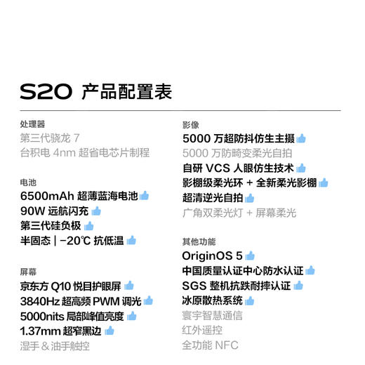 【一手样机】vivo S20 12GB+512GGB 凤羽金 商品图1