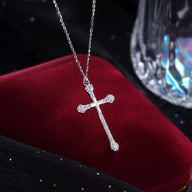 子佩集S925银【光明十字】套链【XL022029】纯银时尚十字架项链2411
