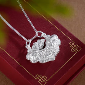 子佩集S990银【莲香鱼跃】套链【CMSTL005】纯银儿童项链2411